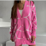 cardigan rose long femme