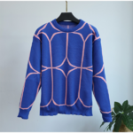 pull chic bleu tendance imprimé femme