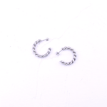 Boucles doreilles anneaux torsadés plaqué argent