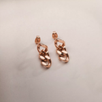 boucles doreilles pendantes torsadées or rose