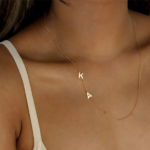 collier personnalisé initiales plaqué or