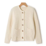 cardigan en tricot blanc chic femme