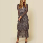 robe longue à paillettes femme soirée hiver