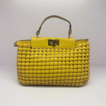 sac à main cuir jaune chic