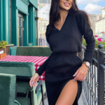 robe longue noire hiver femme en laine