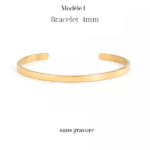 bracelet jonc en acier inoxydable bijou chic femme