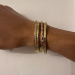 bracelet jonc manchette plaqué or acier inoxydable