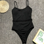 Maillot de bain 1 pièce femme noir 2
