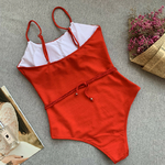 Maillot de bain 1 pièce femme rouge 3