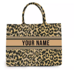 cabas imprimé léopard luxe personnalisable vintage