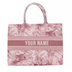 cabas rose personnalisable vintage luxe cadeau femme
