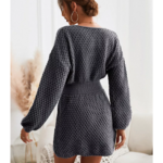robe courte en laine noire pas chère