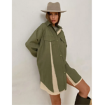 robe chemise kaki femme tendance