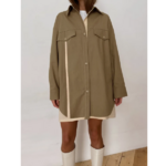 robe chemise kaki femme vêtements tendance