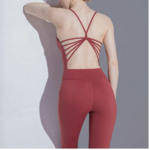 combinaison de yoga danse rouge dos nu