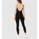 combinaison sport yoga pilates noire dos nu
