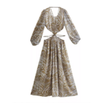 robe longue imprimée dos nu mariage invitée