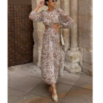 robe longue imprimée dos nu