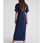 robe longue bleu marine mode femme