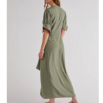 robe longue vert kaki été 2023