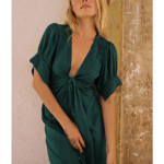 robe longue verte chic femme