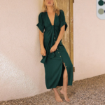 robe longue verte