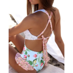 maillot de bain 1 pièce imprimé fleuri femme