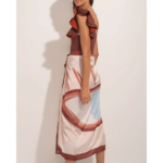 paréo en satin rose bordeaux