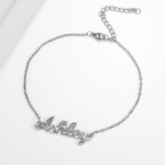 bracelet de cheville prénom personnalisé