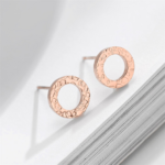 petites boucles doreilles acier inoxydable plaqué or rose