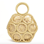 Sac à main tissé beige