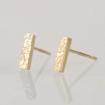 boucles doreilles puces dorées en acier inoxydable  texturées originales