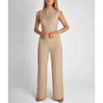 combinaison beige chic femme