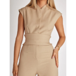 combinaison dété beige élégante femme