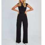 combinaison noire chic femme ceinture