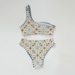 Maillot de bain deux pièces imprimé femme boho