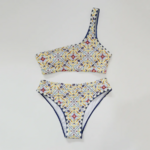 Maillot de bain deux pièces imprimé tendance