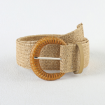 ceinture tressée naturelle beige en paille