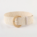 ceinture tressée naturelle blanche femme