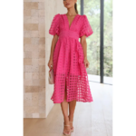 robe de soirée vintage rose fushia