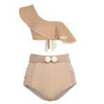 Maillot de bain deux pièces réversible  à volants