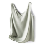 débardeur en soie gris femme