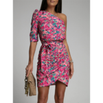 robe crayon portefeuille imprimée fleurie