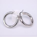 créoles argent acier inoxydable 30mm