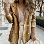 blazer camel texturé chic tendance femme