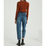 jean bleu mom femme