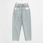 jean femme tendance large