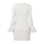 robe blanche chic soirée à volants