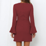 robe chic élégante pour femme bordeaux