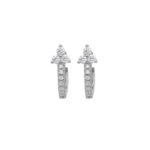 box 3 paires de boucles doreilles plaqué argent orné de diamant